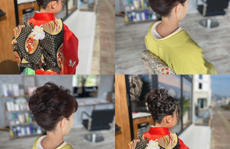 美容室での七五三、結婚式のヘアセットや着付け　桜川市のajugaにお任せください